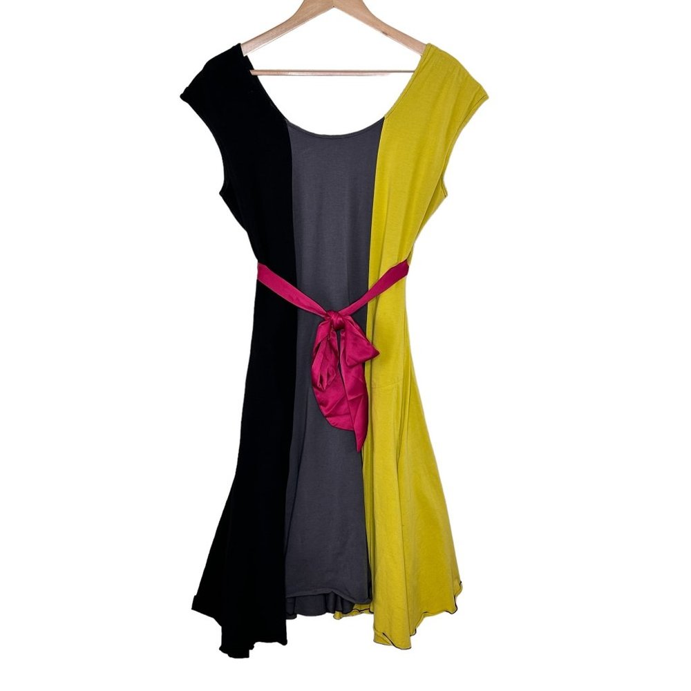 Effie's Heart Dress Womens Size Large Sleeveless Colorblock Sash Fit Flare Retro - Picture 1 of 5